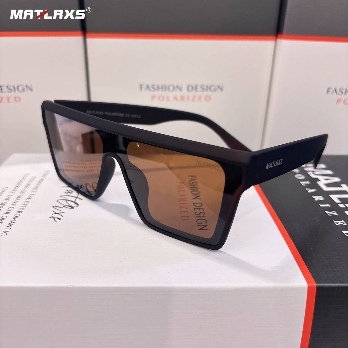Polarized Square Shield Sunglasses For Men And Women Uv Protection_voghion.com