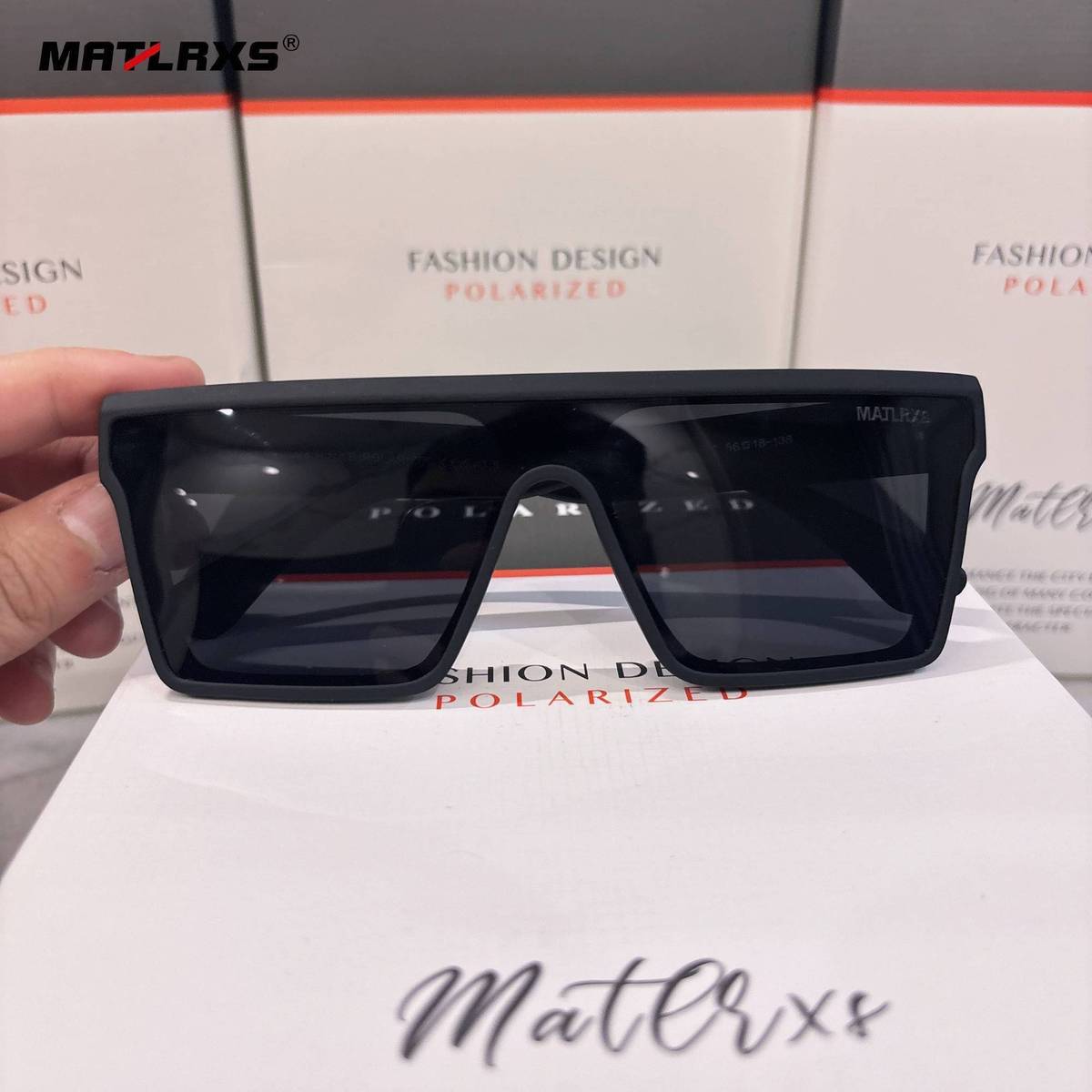 Polarized Square Shield Sunglasses For Men And Women Uv Protection_voghion.com