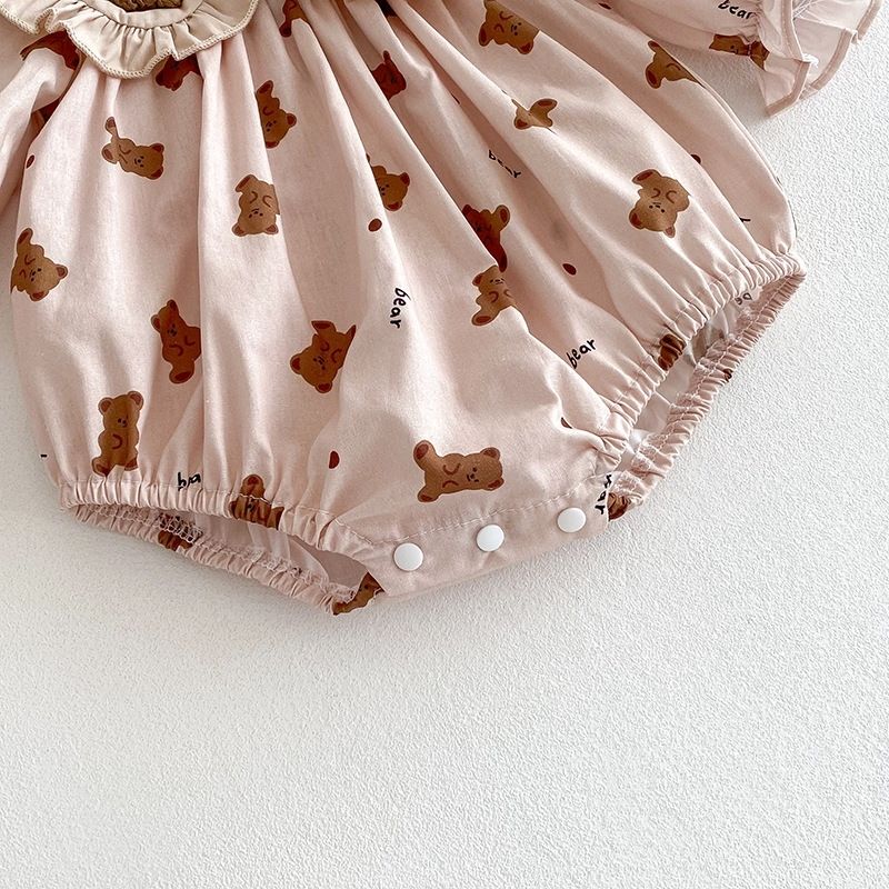Langarm Baby Mädchen Romper Kleid Mit Rüschen Und Kragen_voghion.com