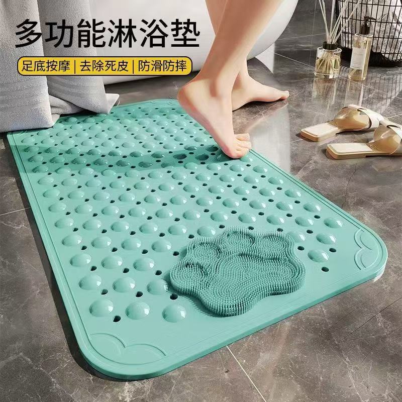 浴室专业防滑垫老人孕妇防摔超软吸盘镂空特厚按摩家用速干地垫 图片 6