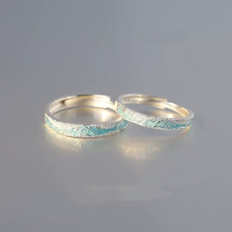 Changbai Mountain Couple Ring Set Simple High-end Anniversary Gift_voghion.com
