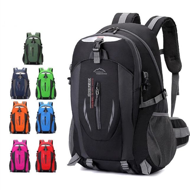 登山背包耐用腰扣户外双肩包旅行包 短途包防泼水耐磨40L大容量