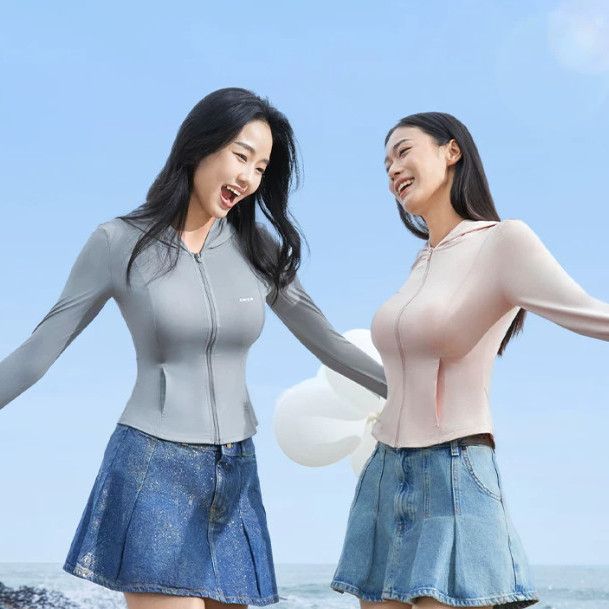 SIINSIIN防晒衣海边防紫外线女士修身百搭轻薄凉感冰丝防晒服外套