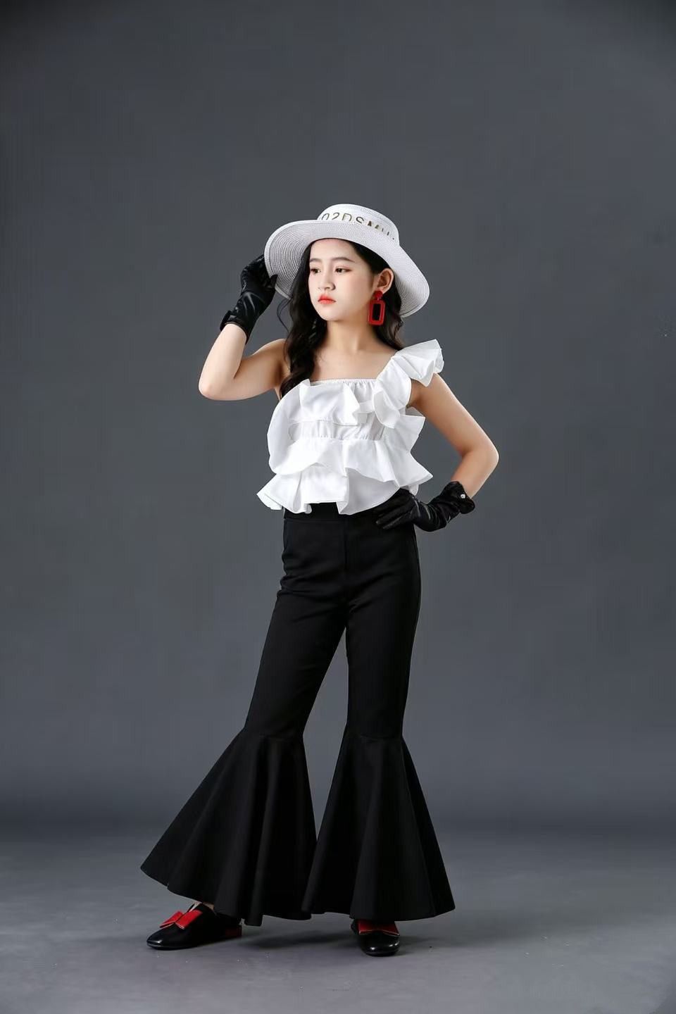 Retro Schlaghosen Set Für Mädchen Im 90er Jahre Look_voghion.com