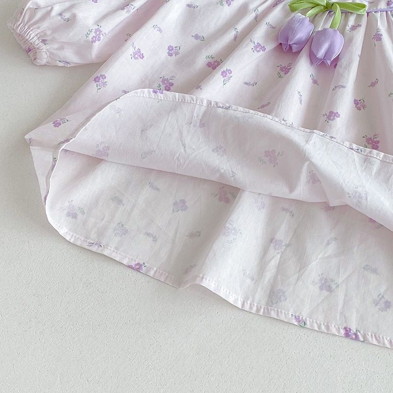 Baby Mädchen Langarm Strampler Mit Blumen Spitze Für Den Herbst_voghion.com