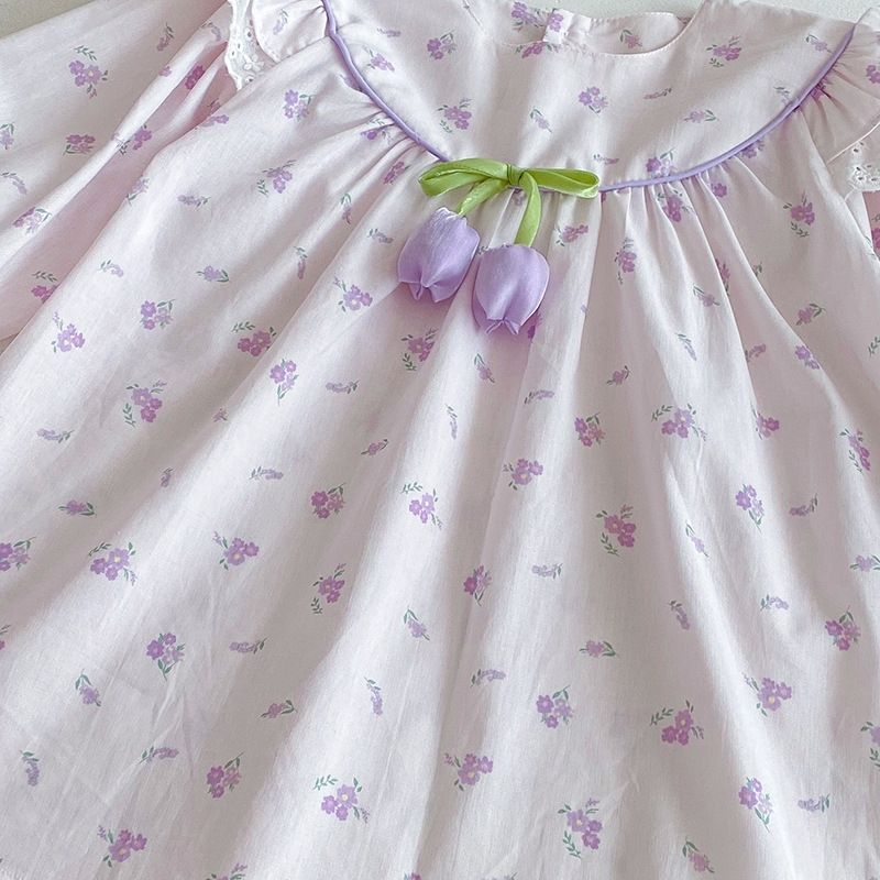 Baby Mädchen Langarm Strampler Mit Blumen Spitze Für Den Herbst_voghion.com