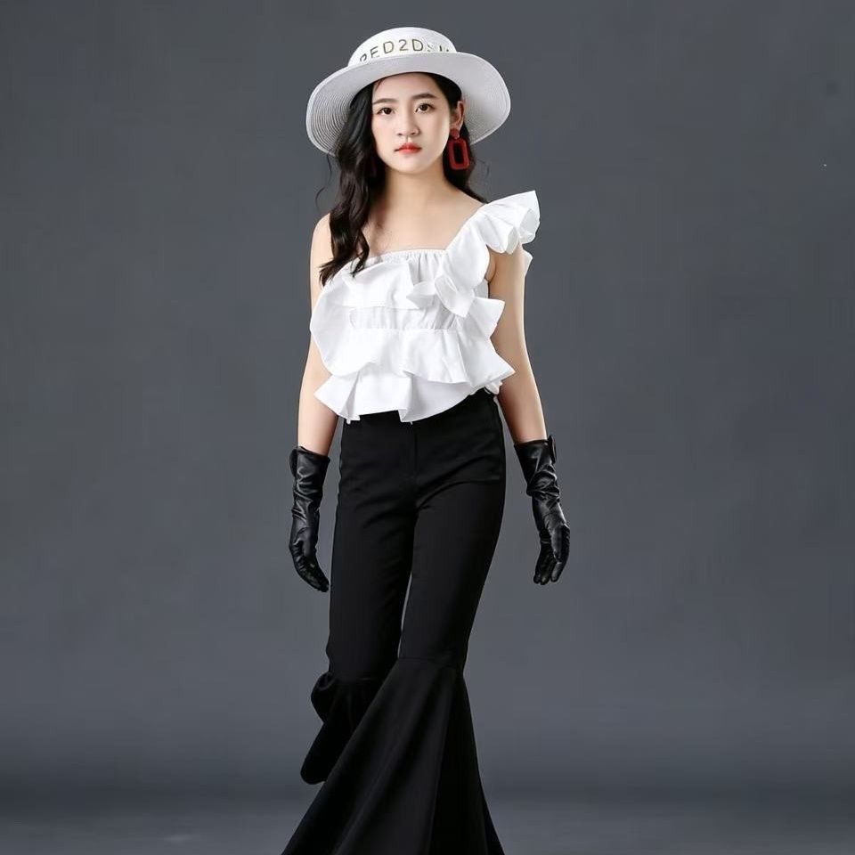 Retro Schlaghosen Set Für Mädchen Im 90er Jahre Look_voghion.com
