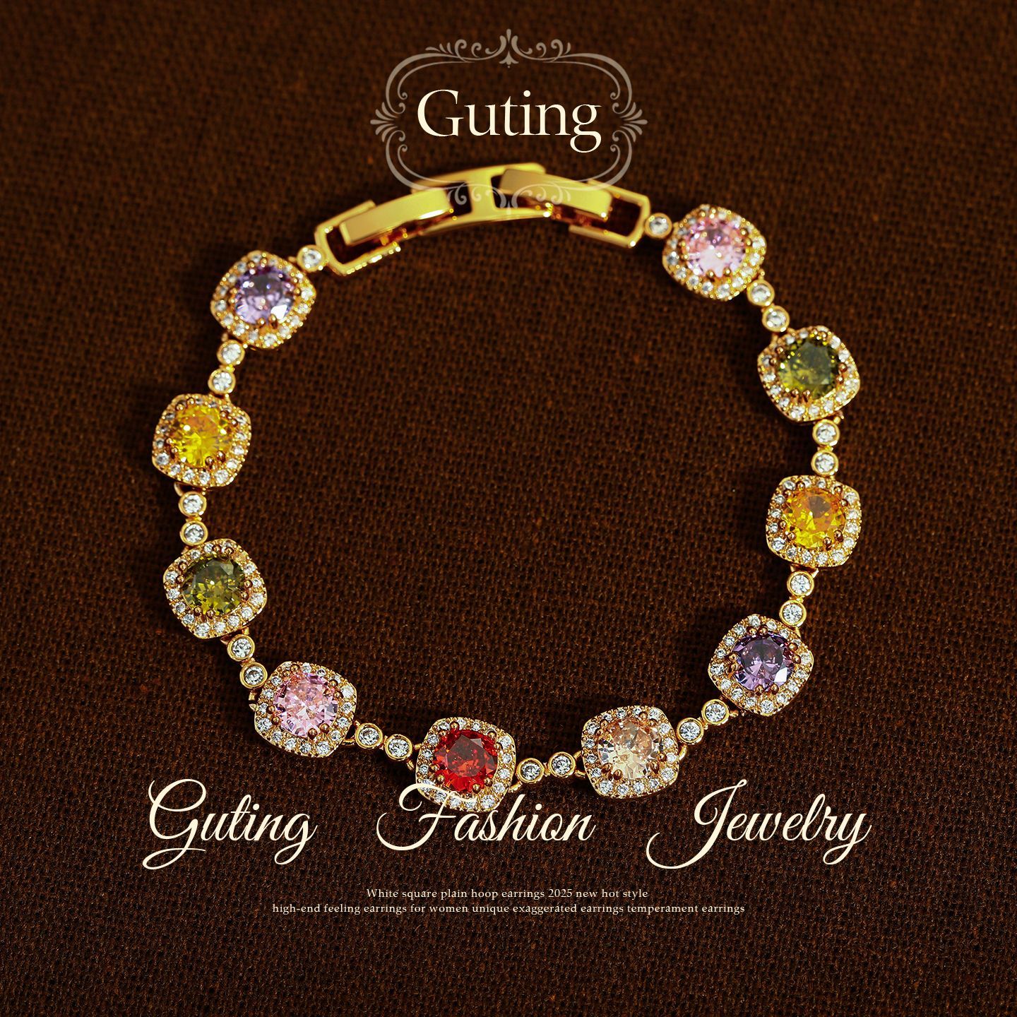 Dopamine Color Zircon Bracelet detail image 1