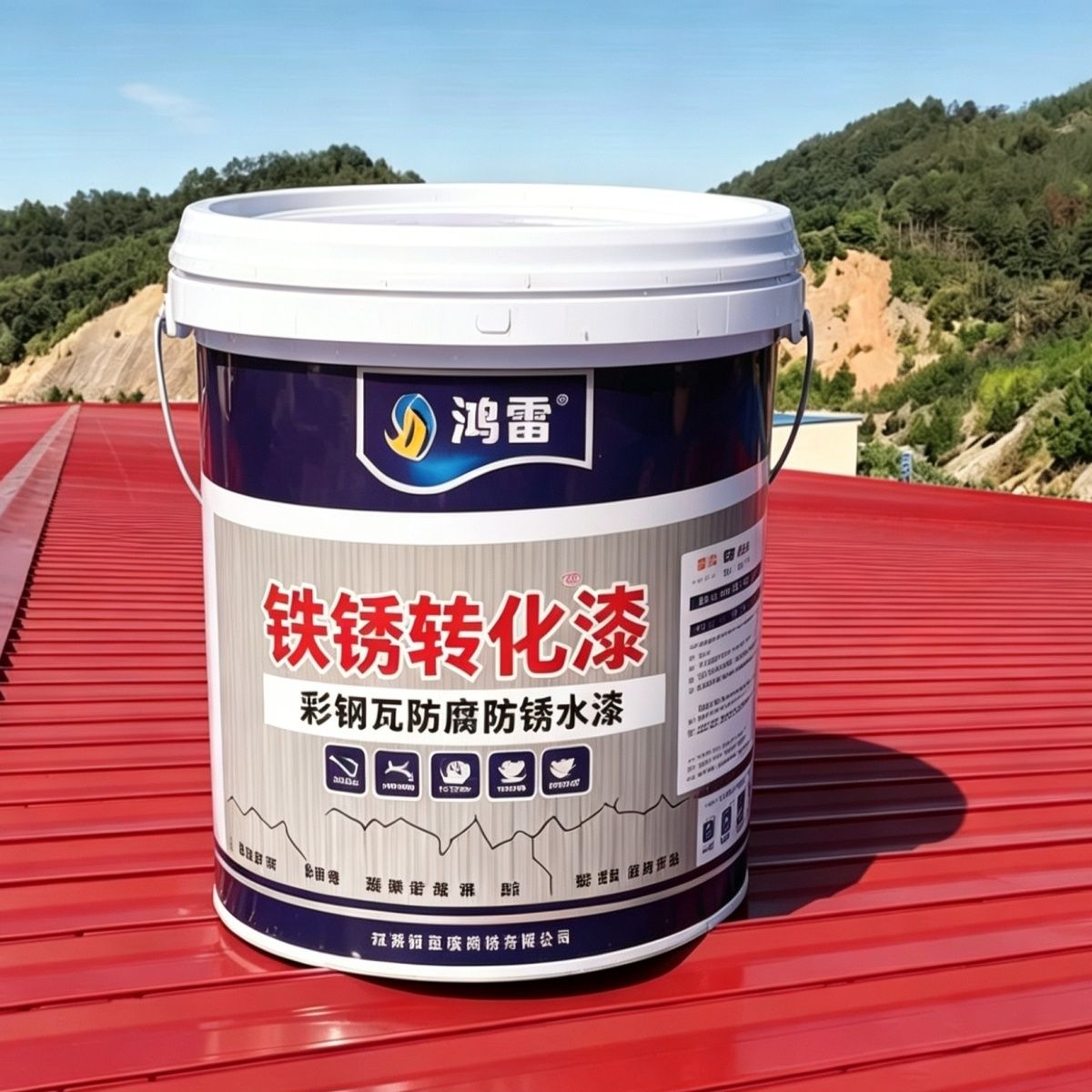彩钢瓦翻新专用漆免除锈水性金属漆厂房屋顶防腐金属漆铁锈转化漆