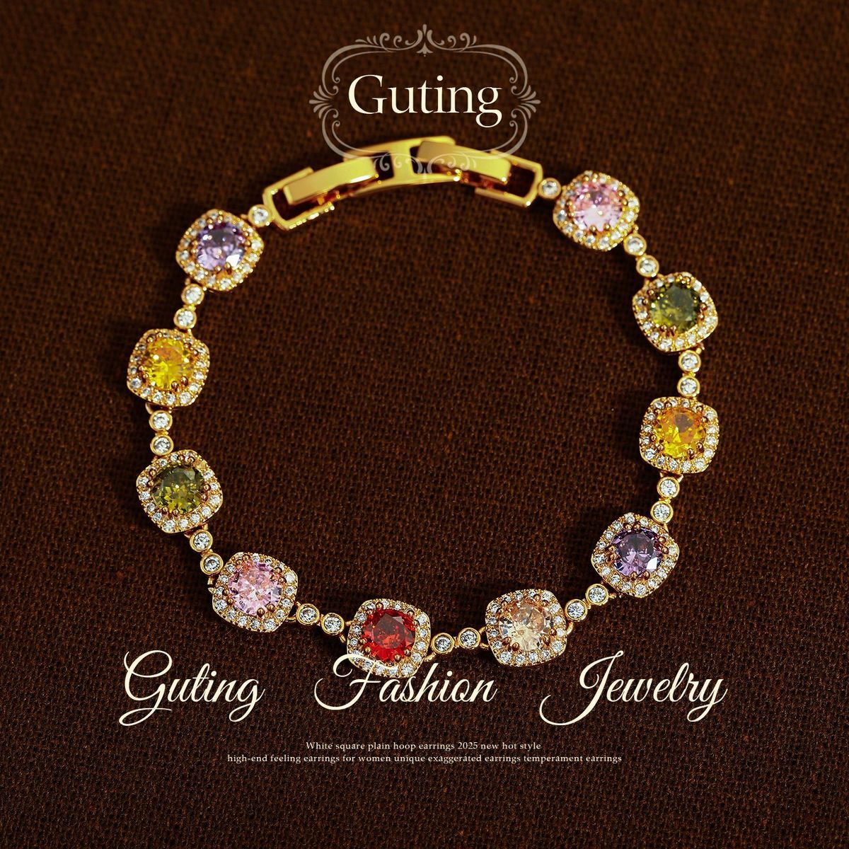 Dopamine Color Zircon Bracelet detail image 7