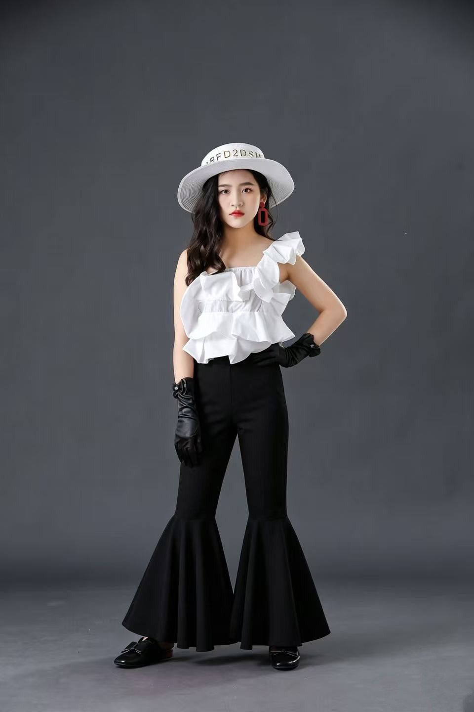 Retro Schlaghosen Set Für Mädchen Im 90er Jahre Look_voghion.com