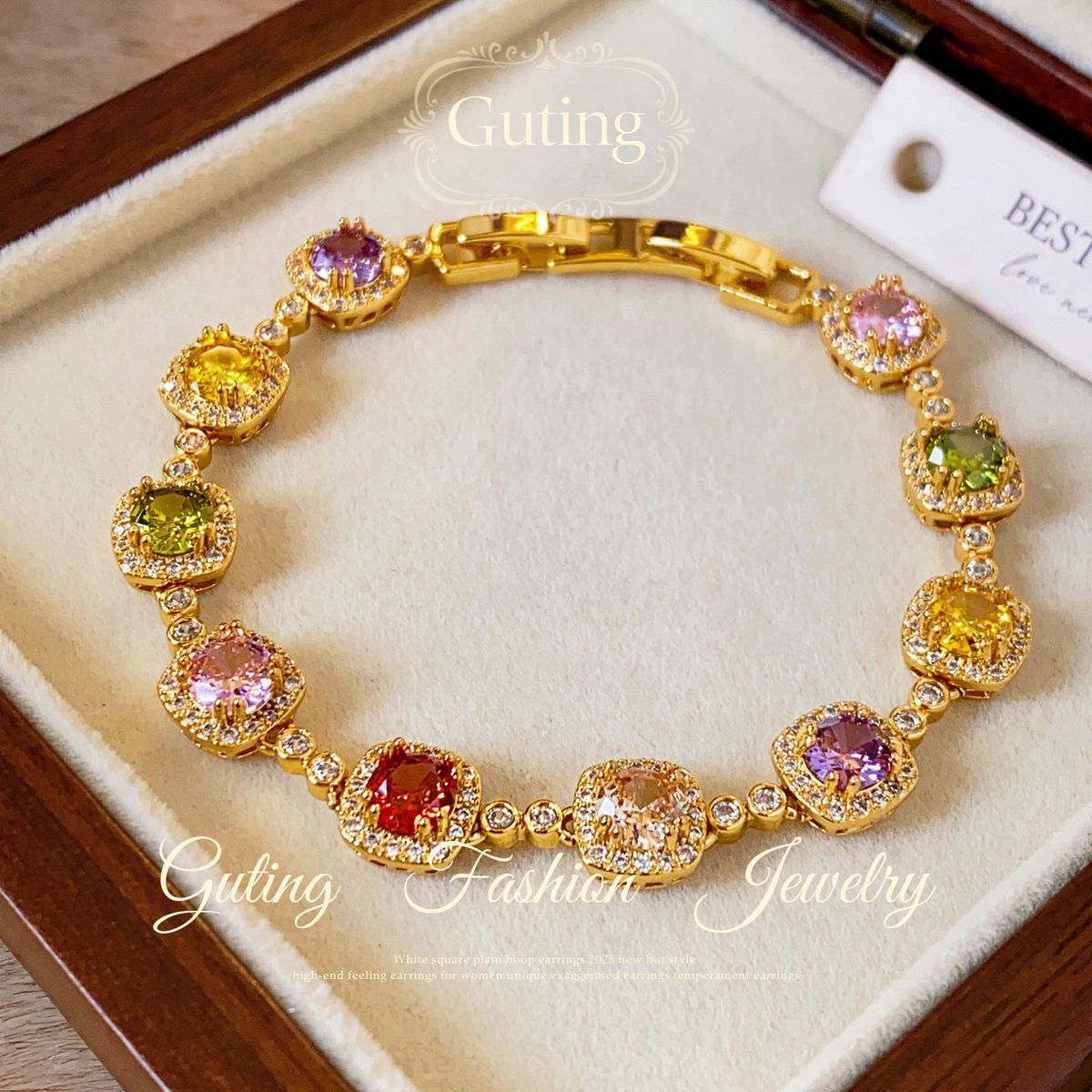 Dopamine Color Zircon Bracelet detail image 17