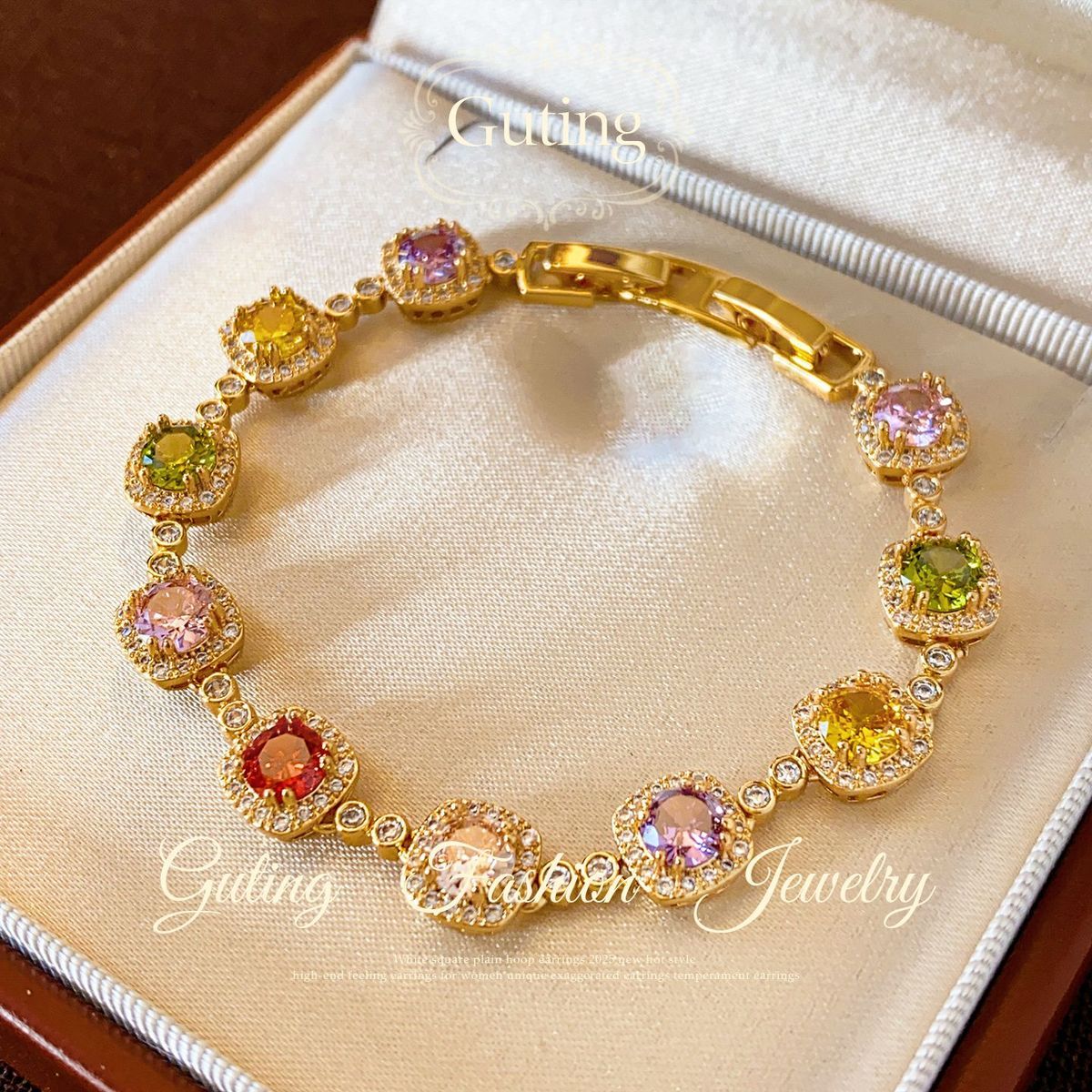 Dopamine Color Zircon Bracelet detail image 15