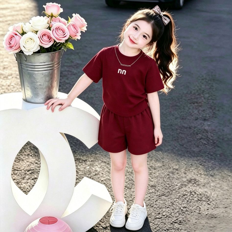 Ensemble deux pièces imprimé été pour garçons et filles chic_voghion.com