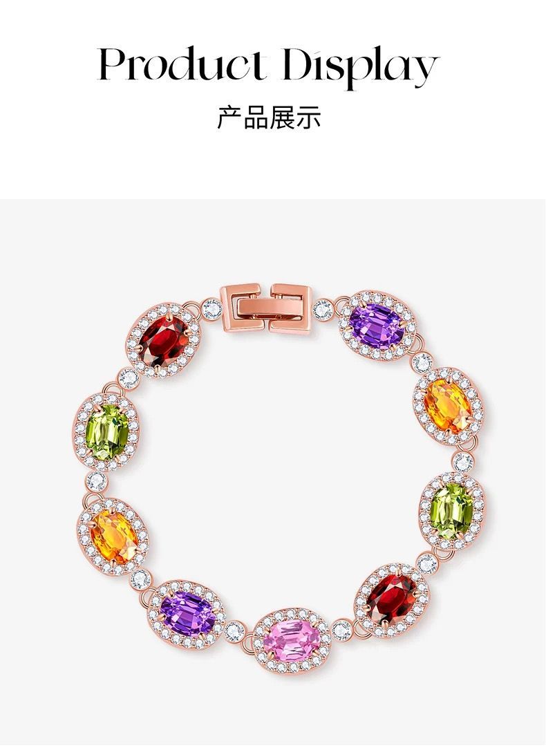 Color Crystal Zircon Bracelet detail image 7