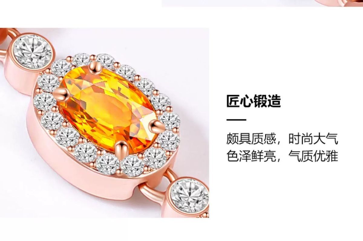 Color Crystal Zircon Bracelet detail image 10