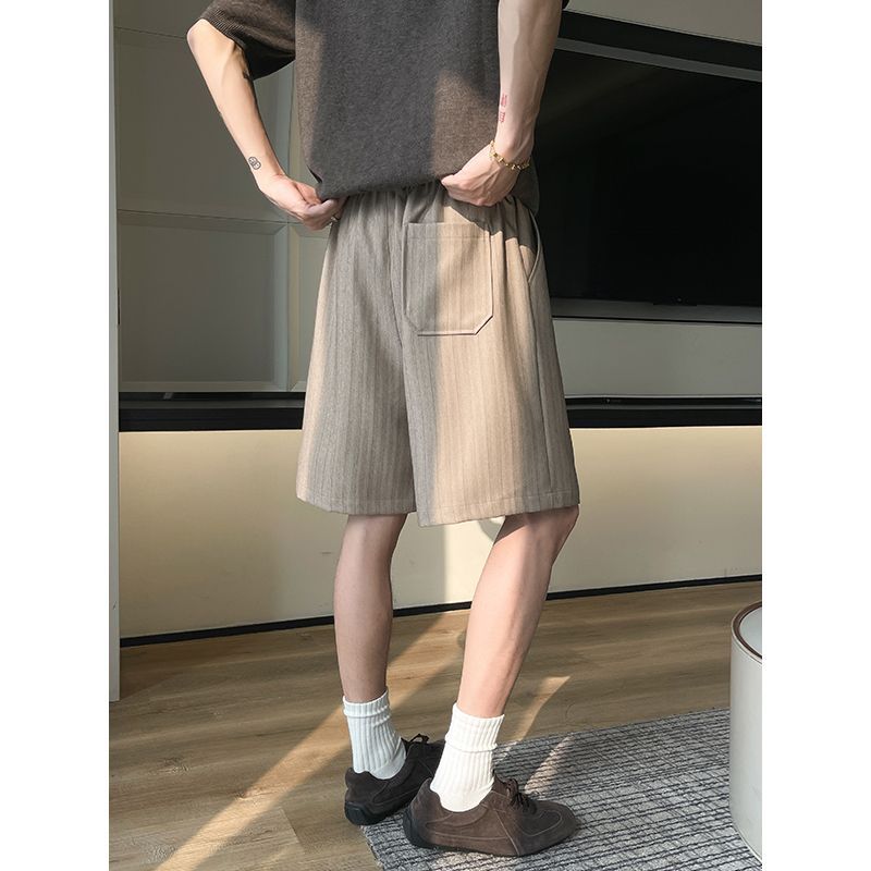 PDKN潮牌 高级感条纹拼接休闲短裤男2026夏季新款直筒速干五分裤【7天内发货】 图片 6