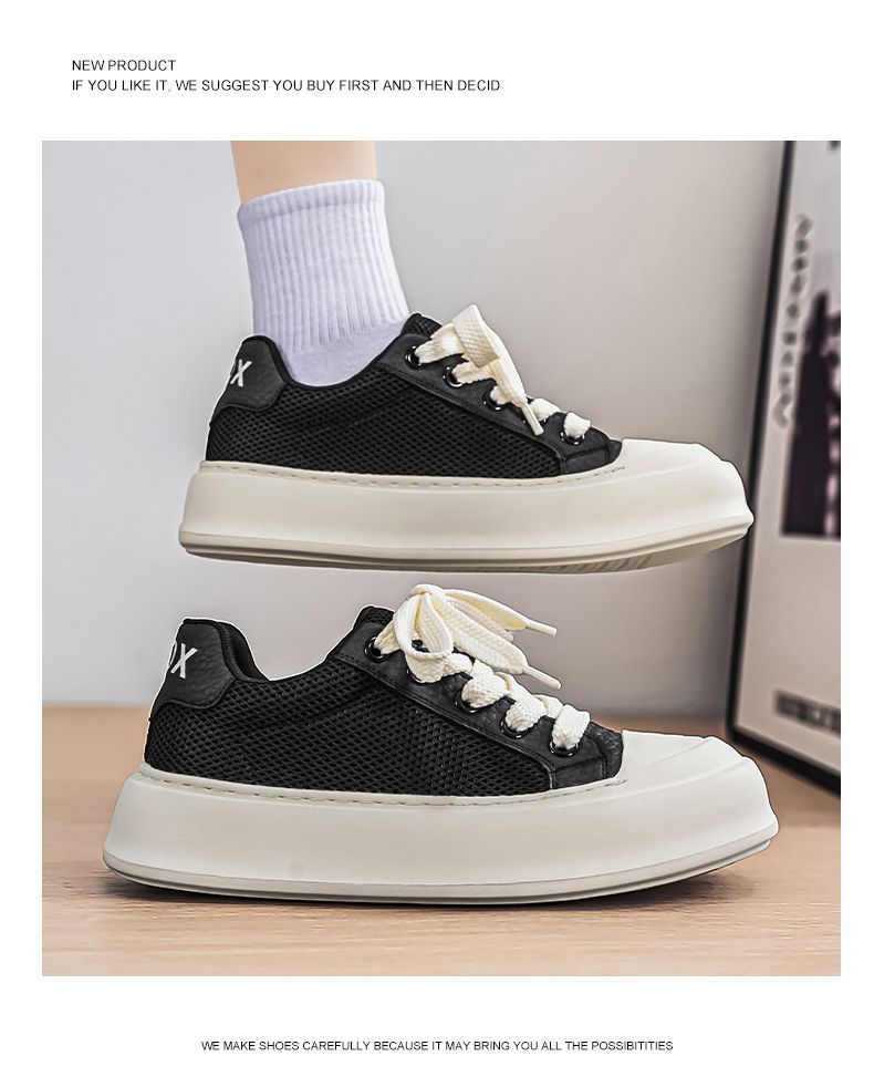 Baskets homme en mesh avec semelle épaisse pour l'été_voghion.com