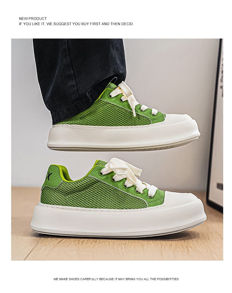 Baskets homme en mesh avec semelle épaisse pour l'été_voghion.com