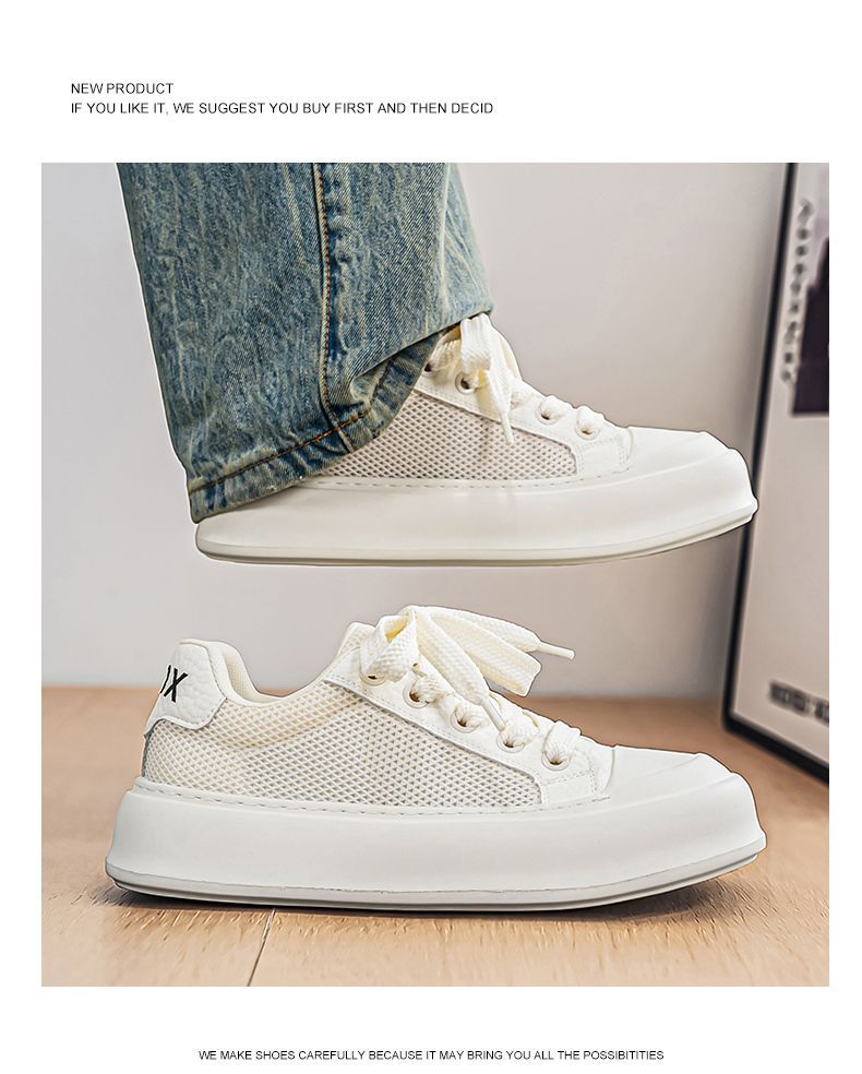 Baskets homme en mesh avec semelle épaisse pour l'été_voghion.com