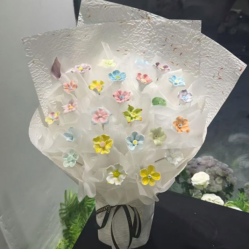 景德镇手工陶瓷花束生日礼物送女友闺蜜妈妈520情人节礼物母亲节 图片 7