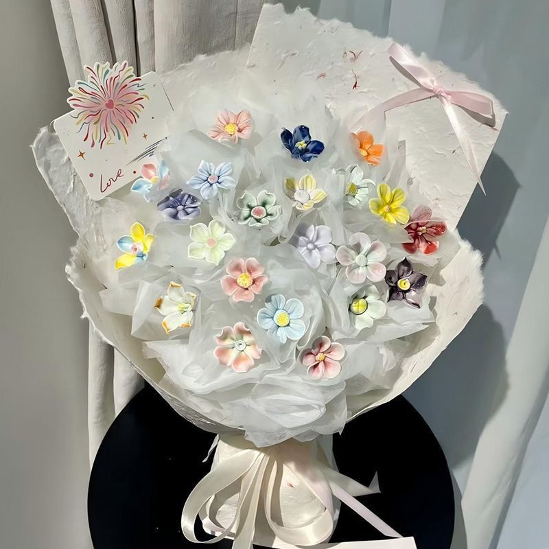 景德镇手工陶瓷花束生日礼物送女友闺蜜妈妈520情人节礼物母亲节 图片 8