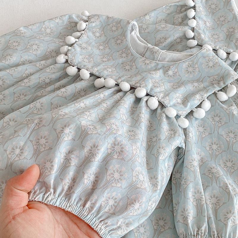 Baby Mädchen Kleid Langarm Herbststil Modische Kleidung_voghion.com