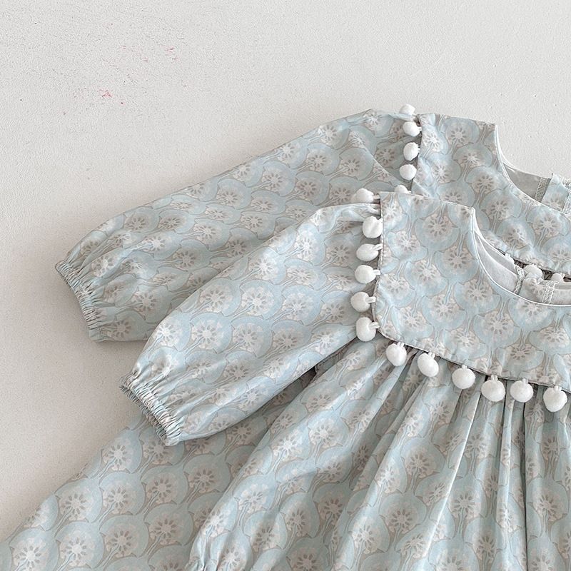 Baby Mädchen Kleid Langarm Herbststil Modische Kleidung_voghion.com