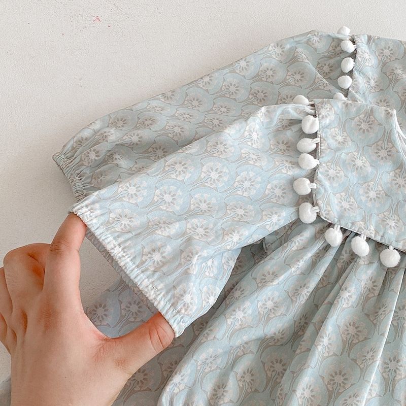 Baby Mädchen Kleid Langarm Herbststil Modische Kleidung_voghion.com