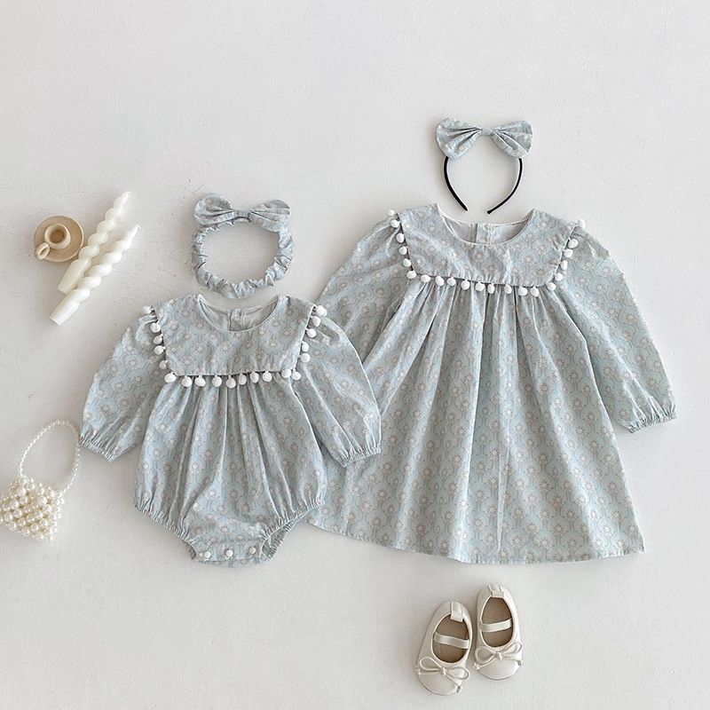 Baby Mädchen Kleid Langarm Herbststil Modische Kleidung_voghion.com