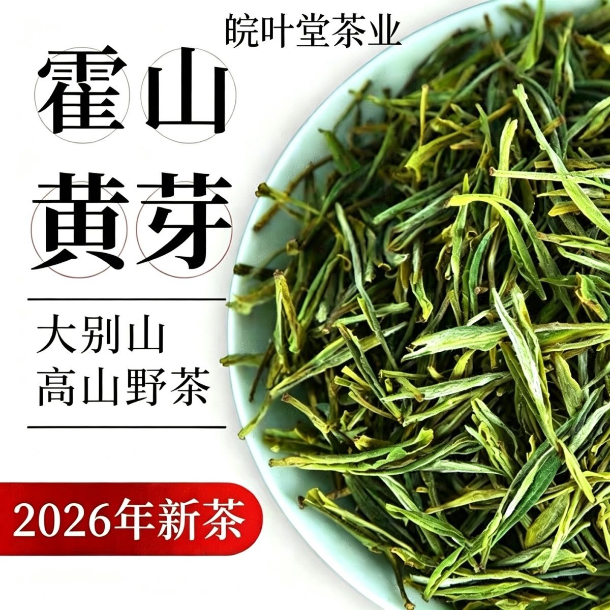 安徽霍山黄芽2026新茶大化坪野生茶黄茶春茶散装茶叶250g包邮正宗