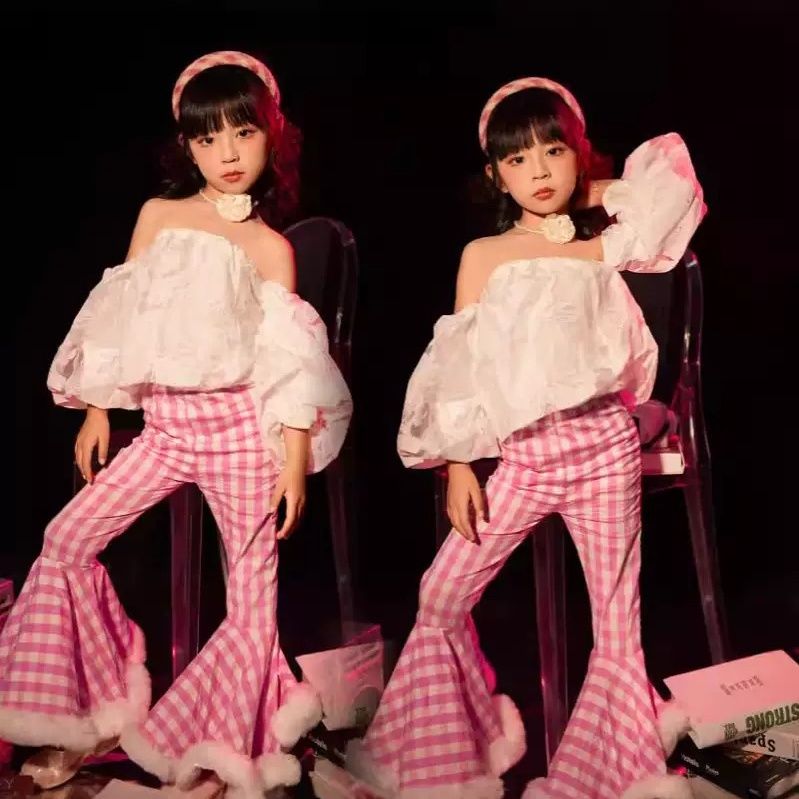 Children's Day Costumes, Kindergarten Performance Outfits, Elementary School Cheerleader Uniforms, Hong Kong-Style Jazz_voghion.com