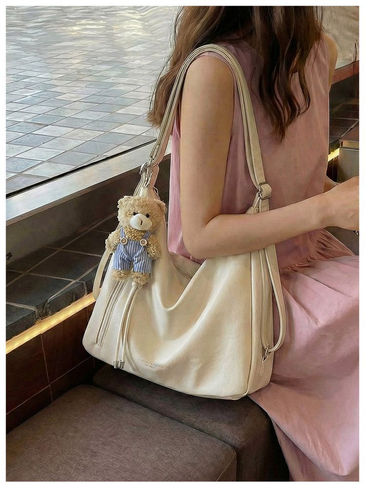 Large Capacity Shoulder Tote Bag For Casual Daily Work Commute_voghion.com