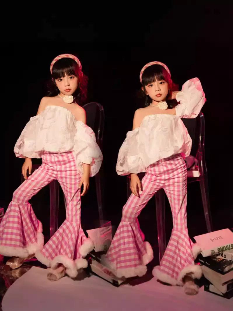 Retro Hong Kong Style Kinderkleidung Set Für Mädchen_voghion.com