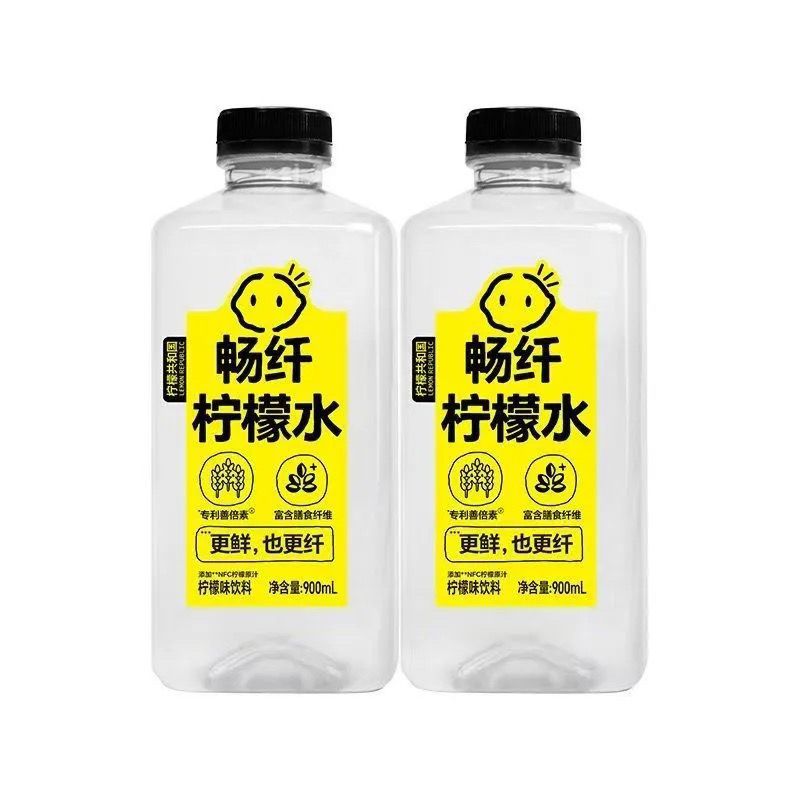 2瓶柠檬共和国畅纤0糖柠檬水900ml