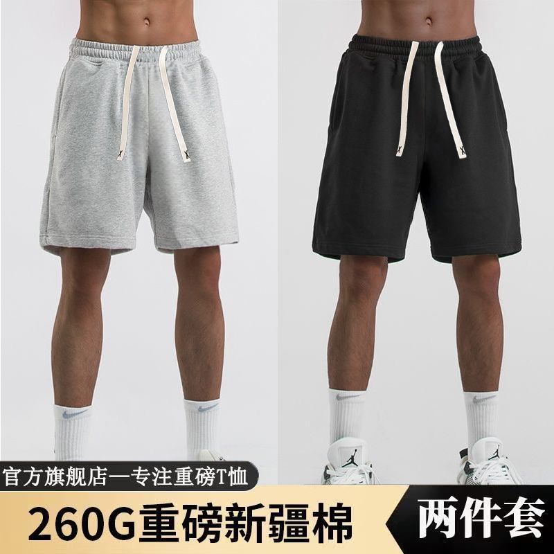 男女款美式复古学生棉潮流百搭情侣时尚夏季宽松休闲松紧抽绳短裤
