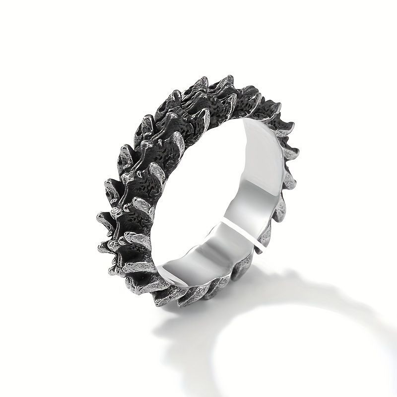 Vintage Dragon Bone Open Ring For Men And Women Trendy Style_voghion.com
