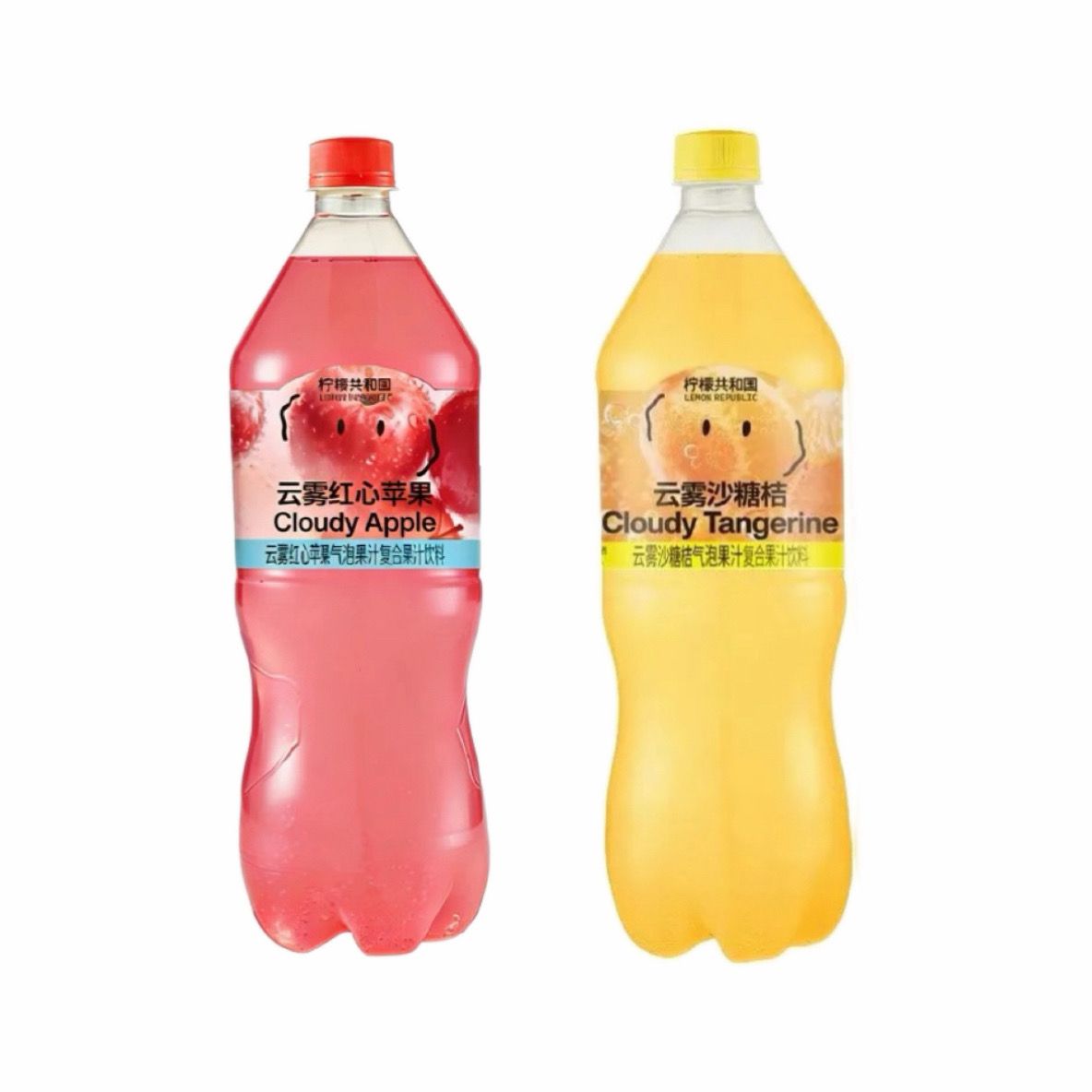 柠檬共和国【沙糖桔+红苹果】1.25L各一瓶