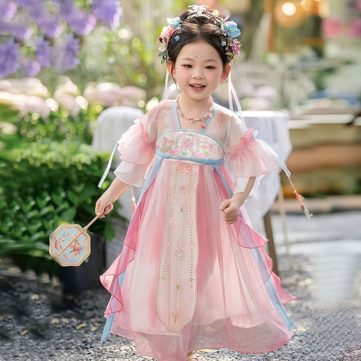 汉服女童2026新款小女孩古装飘逸襦裙中国风连衣裙公主裙连衣裙