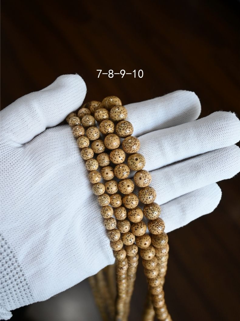 精选手工星月菩提念珠长串108佛珠黄金籽圆珠文玩盘串手链菩提子 detail 5