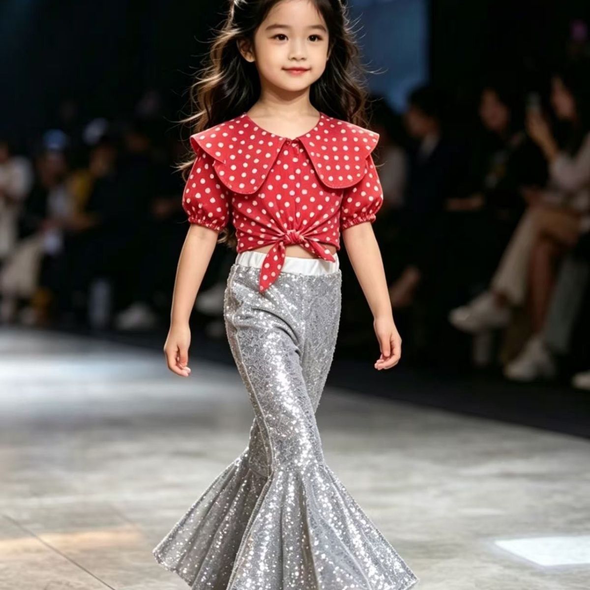 Kinders kleding set voor dans retro hong kong stijl_voghion.com