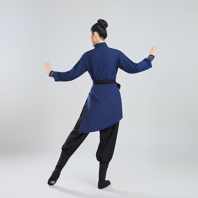 蒙族舞蹈演出服男女同款蒙古练习服装成人艺考少数民族练功考级 图片 2