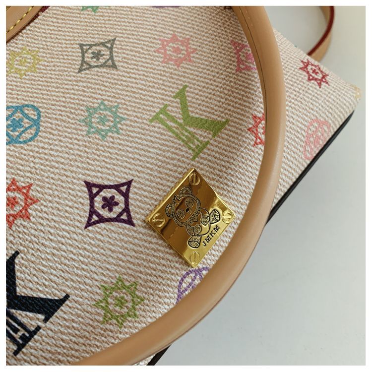 Färgglad axelväska för kvinnor med bokstavstryck i koreansk stil_voghion.com