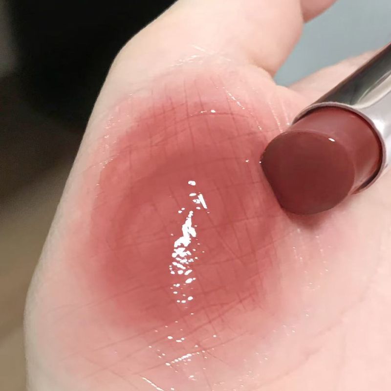 早八杏仁奶咖ins醉风乌龙茶口红水光镜面滋润固体唇膏素颜学生党