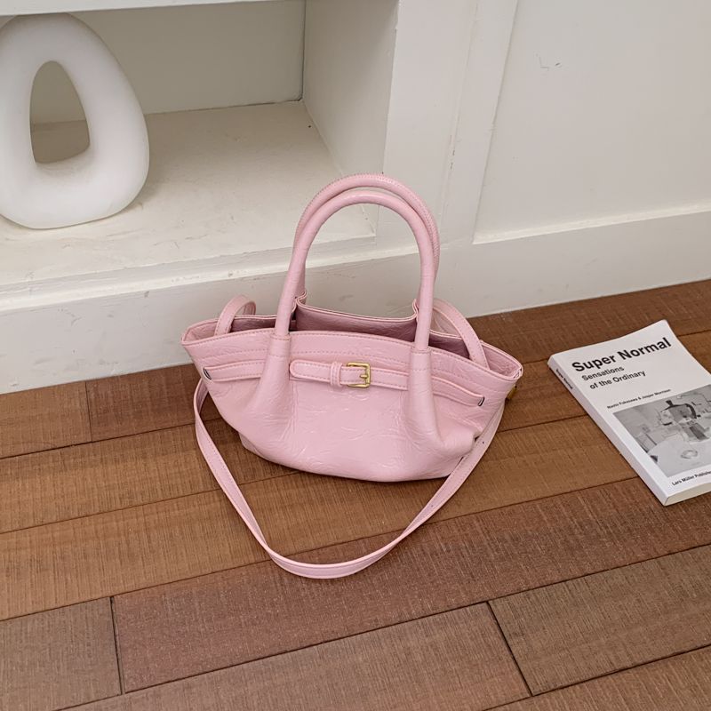 Commuting Crossbody Pleated Korean-style Exquisite Dumpling Handbag, New Seasonal Work Bucket Bag, Small Tote Bag_voghion.com