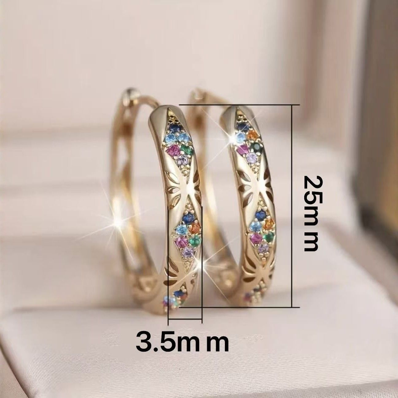 Exquisite Diamond-encrusted Zircon Hoop Earrings, Light Luxury, Fashionable, Versatile, Stylish, Niche, Trendy, Unique,_voghion.com