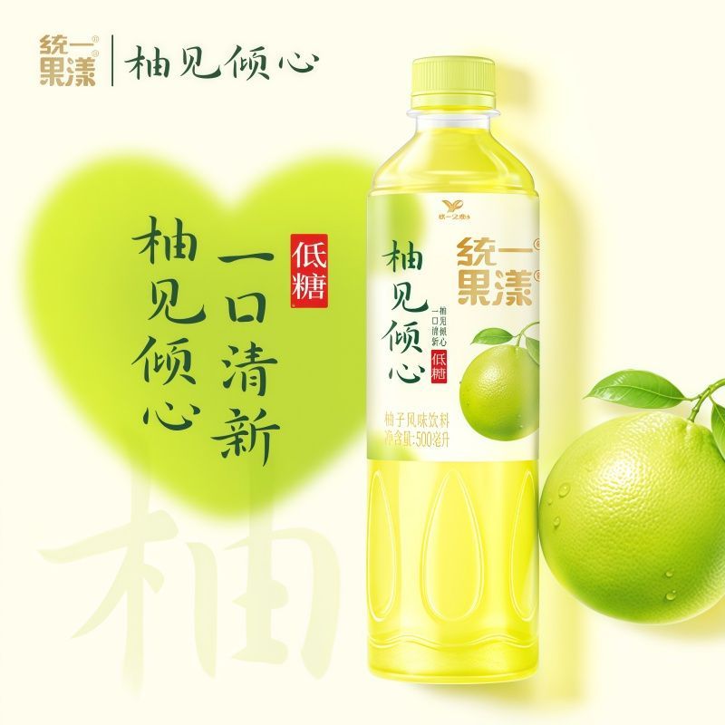 统一果漾柚见倾心500ml/900ml瓶整箱低糖柚子风味饮料特价批发 图片 3