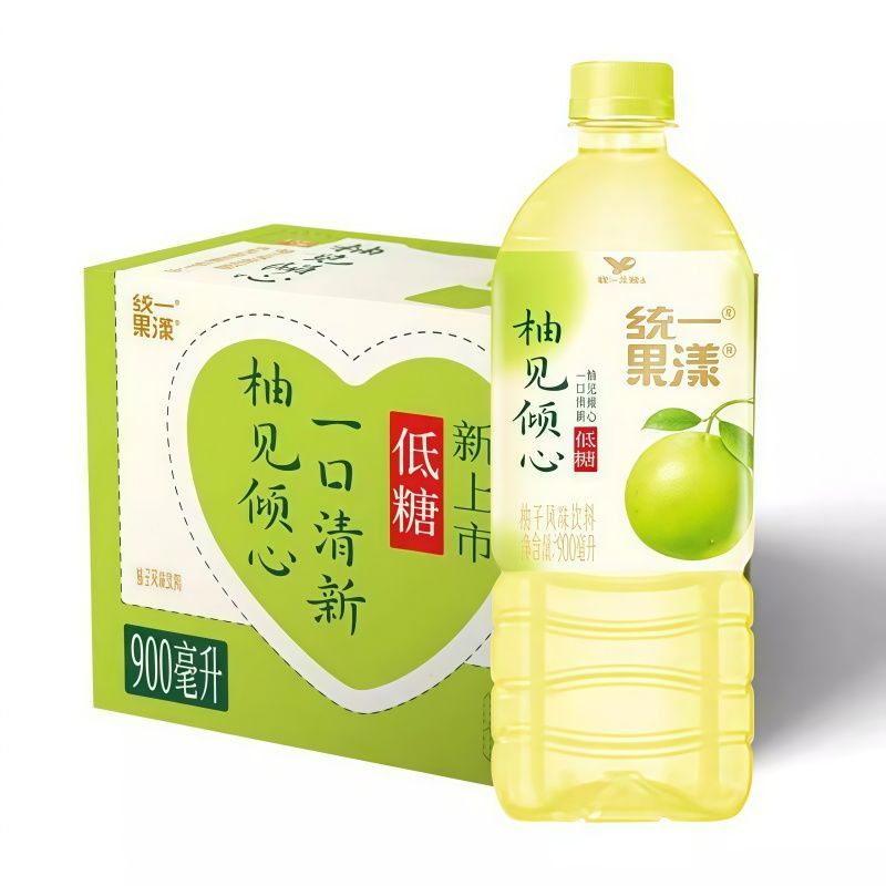 统一果漾柚见倾心500ml/900ml瓶整箱低糖柚子风味饮料特价批发 图片 2