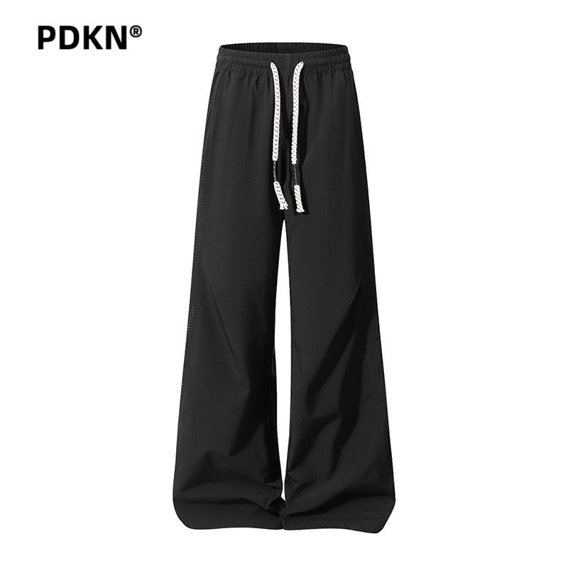 PDKN潮牌冰感弯刀休闲裤男2026夏季新款垂感四面弹透气孔速干裤子