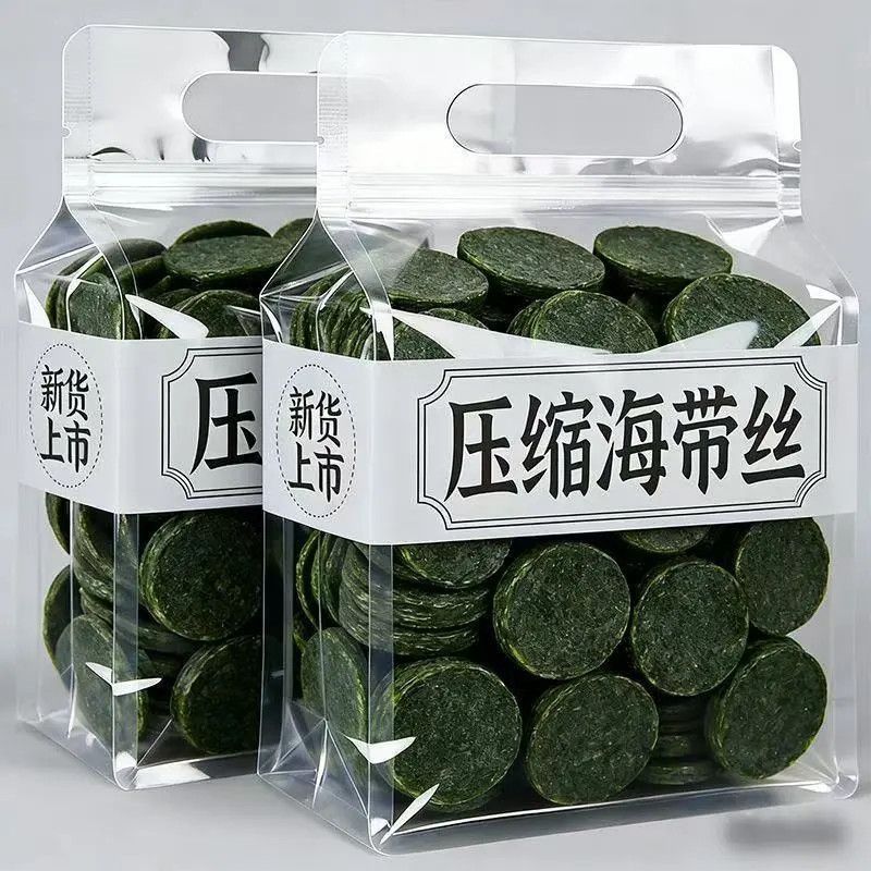 压缩海带丝高泡发圆饼干货凉拌速食菜免洗烘干独立包装22g 图片 4